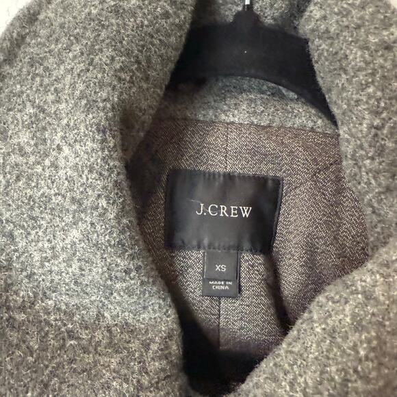 J. Crew Men's Dock Peacoat Jacket Coat Wool Gray Thinsulate Insulated XS - Picture 2 of 8